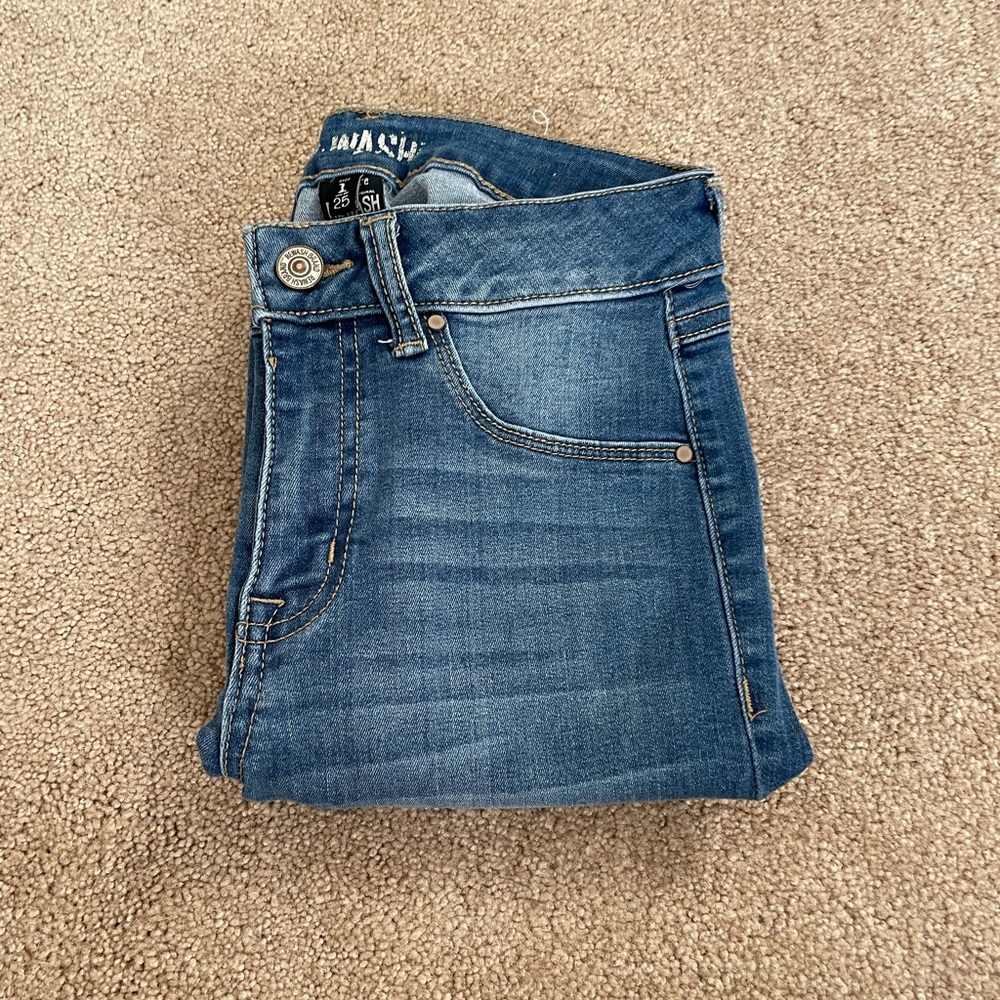 Dark Blue Ripped Skinny Jeans